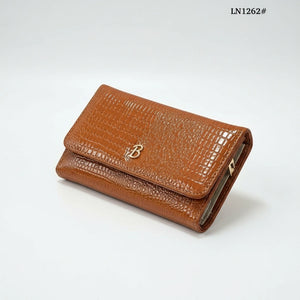 Set regalo Briciole - portafoglio + portamonete / porta carte donna novità simil pelle lucida pitonata squamata