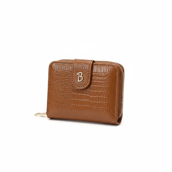 Set regalo Briciole - portafoglio + portamonete / porta carte donna novità simil pelle lucida pitonata squamata