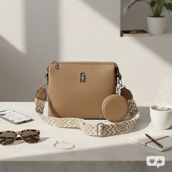 La Ciatu firmata Gyoiamea Borsa multitasche firmata giornaliera elegante 3 zip