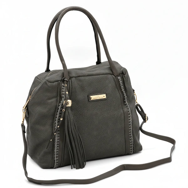 CHARRO - Borsa shopping / bauletto a spalla grande tracolla casual simil pelle venata