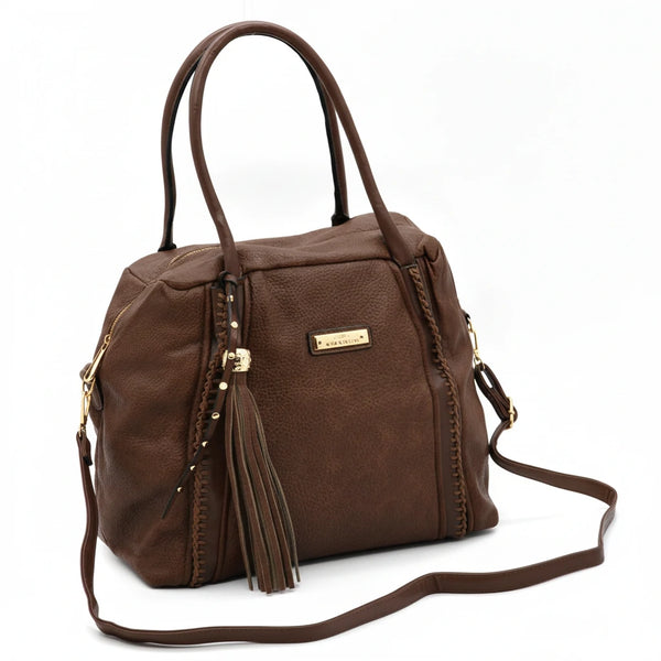 CHARRO - Borsa shopping / bauletto a spalla grande tracolla casual simil pelle venata