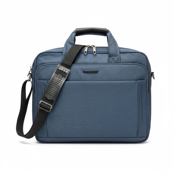 Borsa Porta PC 15.6 Pollici in Tessuto Cartella Lavoro Uomo con Tracolla Antiscivolo Messenger Ufficio, Università e Viaggio - Porta Laptop Impermeabile e Robusta