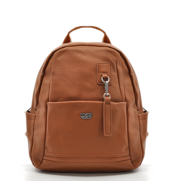Zaino in eco Pelle Coveri World - Elegante e Resistente, Donna , Zaino Casual con Tasca Frontale con Zip e Tasche Laterali, Perfetto per Uso Quotidiano e Lavoro