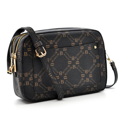 Borsa tracolla firmata B.Cavalli in simil pelle pregiata tasche con cerniera fantasia logata originale