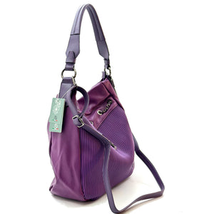 Borsa firmata A.Basile pelle plissettata trapuntata donna sacco hobo casual moda