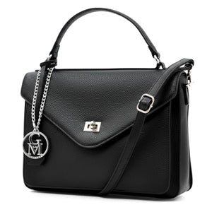 La Gennara - Borsa multitasche firmata Gyoiamea giornaliera elegante zip platta bauletto capiente messaggera