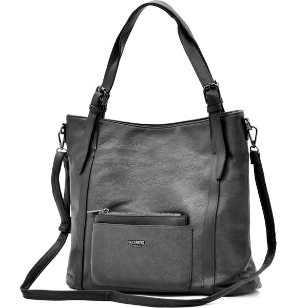 Borsa firmata Nazareno Gabirelli donna spalla shopping capiente simil pelle venata coconuda