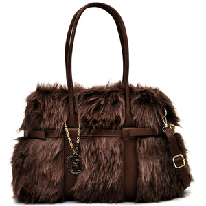 A Bedda - Borsa firmata Gyoiamea in eco pelliccia morbida teddy pelo