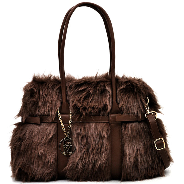 A Bedda - Borsa firmata Gyoiamea in eco pelliccia morbida teddy pelo