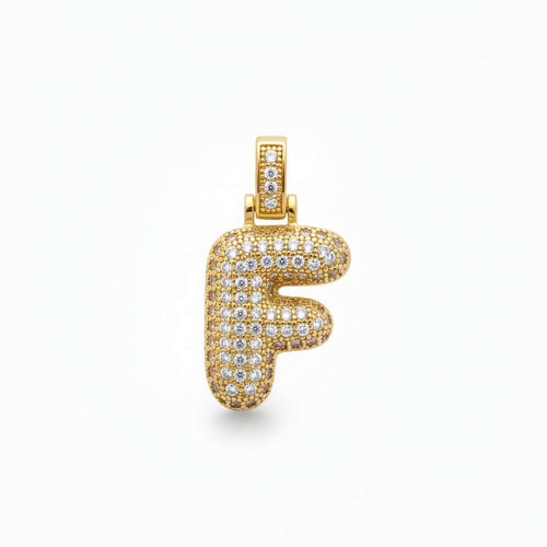 BUNDLE SET Collana a Corda "SNAKE" + 1 Ciondolo Lettera Iniziale "Balloon" con Pavé di Zirconi – Alfabeto Completo