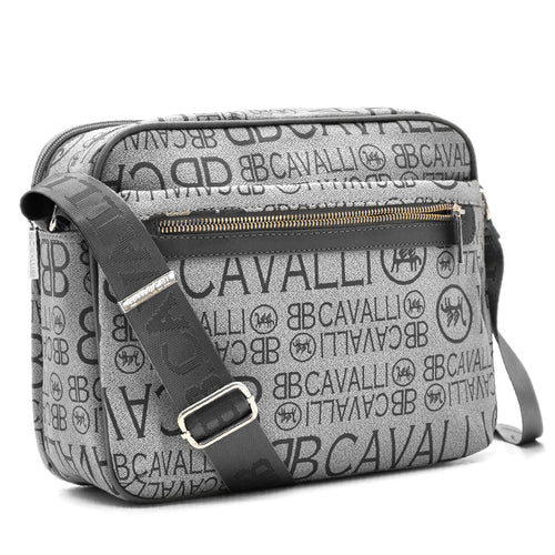 Borsa firmata B. Cavalli  6 zip cerniere logata tracolla donna logo zip tracolla fantasia multi tasche
