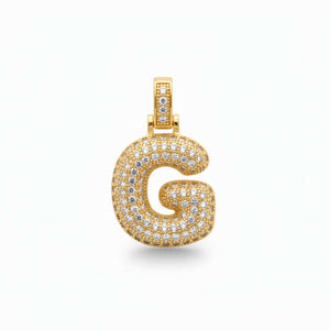 Solo Ciondolo Lettera Iniziale "Balloon" con Pavé di Zirconi – Alfabeto Completo