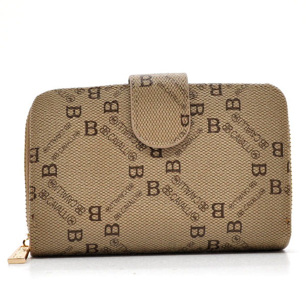 Portafoglio da Donna firmato B. Cavalli con Fantasia Logata – Elegante, Capiente e Perfetto per Carte, Monete e Banconote – Design Chic