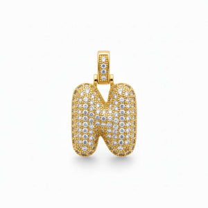 Solo Ciondolo Lettera Iniziale "Balloon" con Pavé di Zirconi – Alfabeto Completo