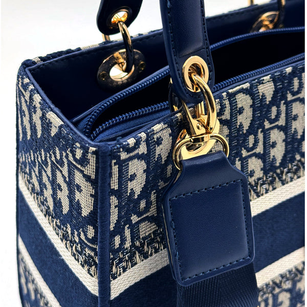 Borsa bauletto rigida firmata GYOIAMEA blu