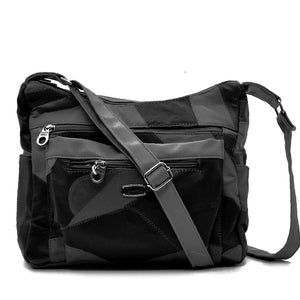 Borsa firmata COVERI ACTIVE in vera pelle a tracolla multitasche multicolore