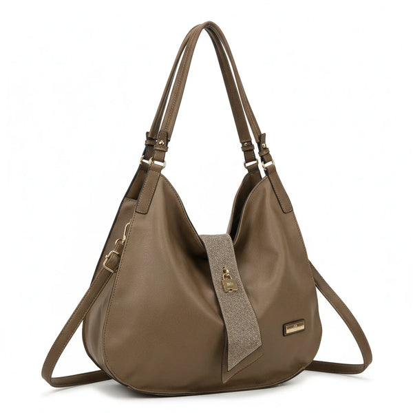 CHARRO - Borsa sacco a spalla grande cinghia tracolla casual simil pelle mono manico nuova