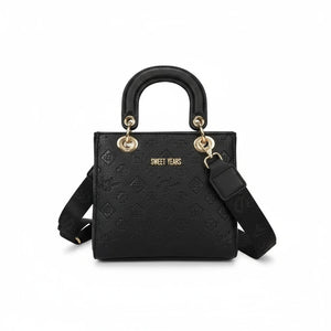 Borsa firmata SWEET YEARS adel Colletion donna spalla a tracolla simil pelle ricamata logo logata