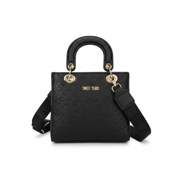 Borsa firmata SWEET YEARS adel Colletion donna spalla a tracolla simil pelle ricamata logo logata