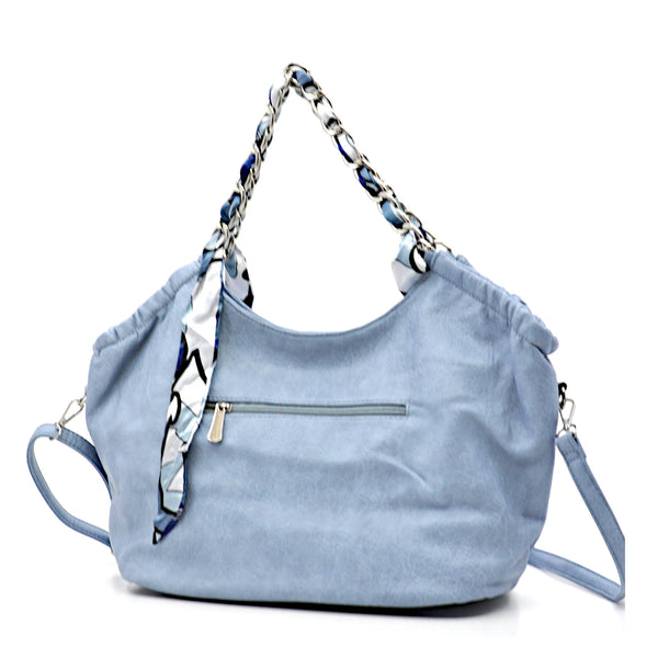 Borsa + omaggio foulard  firmata CHARRO donna spalla manici a catena e tracolla simil pelle