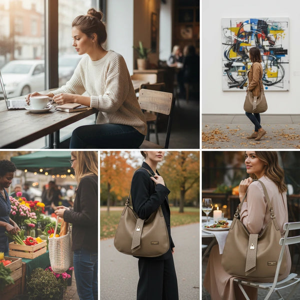 CHARRO - Borsa sacco a spalla grande cinghia tracolla casual simil pelle mono manico nuova