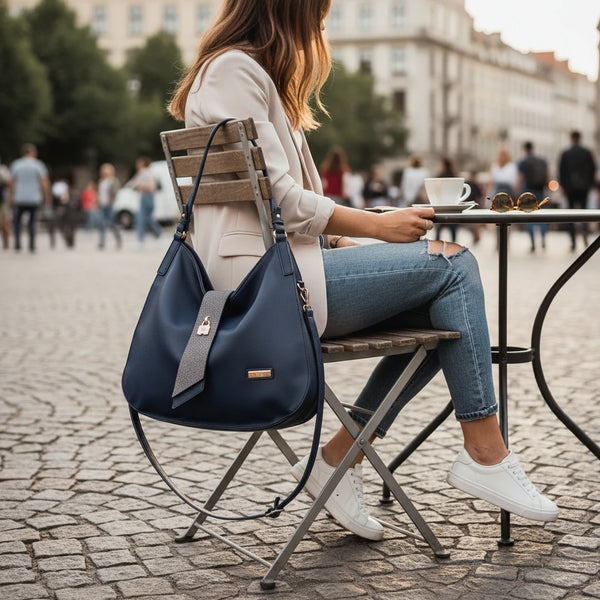 CHARRO - Borsa sacco a spalla grande cinghia tracolla casual simil pelle mono manico nuova