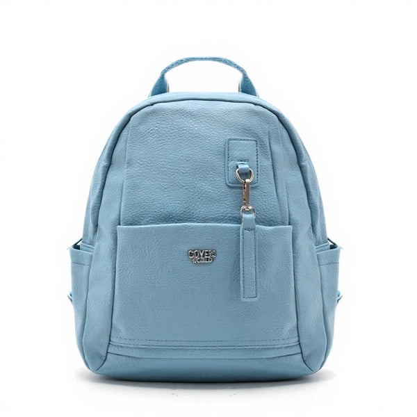 Zaino in eco Pelle Coveri World - Elegante e Resistente, Donna , Zaino Casual con Tasca Frontale con Zip e Tasche Laterali, Perfetto per Uso Quotidiano e Lavoro