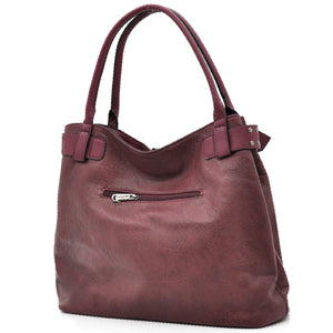 Borsa a sacco shopping firmato SWEET YEARS donna spalla a tracolla simil pelle shopping borchie cintura