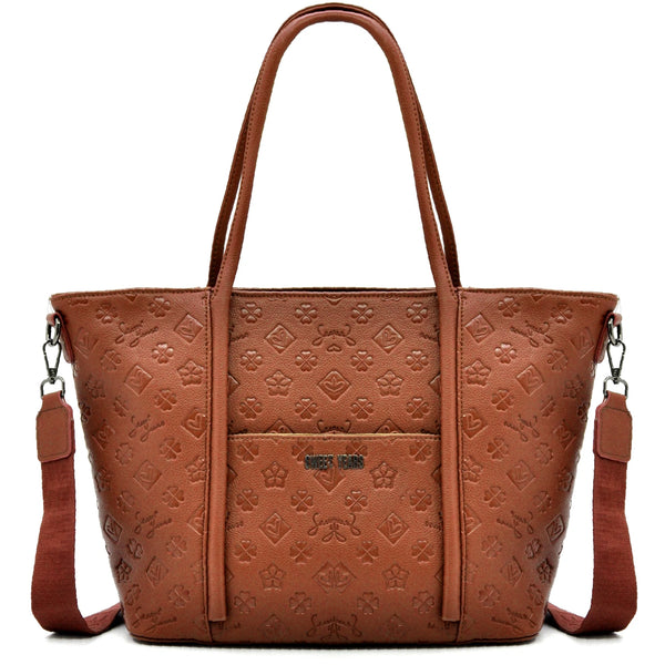 Borsa firmata SWEET YEARS in simil pelle pregiata tasche con cerniera fantasia logata originale
