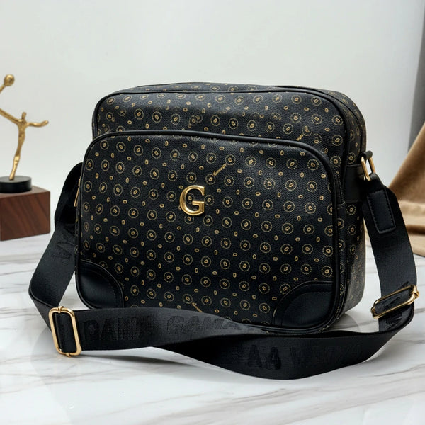 Borsa firmata GAMAYA zip cerniere logata tracolla donna logo zip tracolla fantasia multi tasche