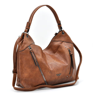 Borsa a sacco firmato da Nazareno Gabrielli Colletion donna spalla a tracolla simil pelle zip frontali