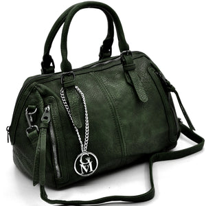 L'ARRACINA - Borsa a bauletto  firmata GYOIAMEA a mano tracolla casual simil pelle martellata venata