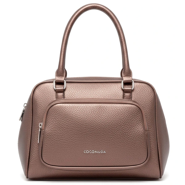 Borsa bauletto firmata COCONUDA a tracolla elegante casual simil pelle martellata