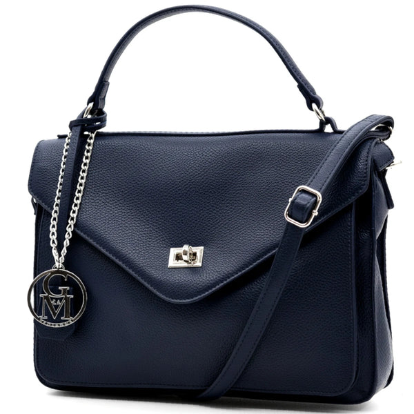 La Gennara - Borsa multitasche firmata Gyoiamea giornaliera elegante zip platta bauletto capiente messaggera