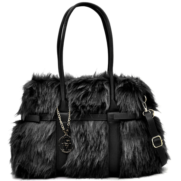 A Bedda - Borsa firmata Gyoiamea in eco pelliccia morbida teddy pelo