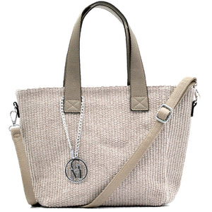 La Ayana - Borsa shopping Tote Tracolla Stile Etnico Multicolor – Tessuto Morbido con Tasche e Zip – Modello Boho Chic