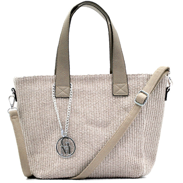 La Ayana - Borsa shopping Tote Tracolla Stile Etnico Multicolor – Tessuto Morbido con Tasche e Zip – Modello Boho Chic