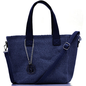 La Ayana - Borsa shopping Tote Tracolla Stile Etnico Multicolor – Tessuto Morbido con Tasche e Zip – Modello Boho Chic