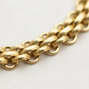 Collana Maya a Catena Intrecciata Finitura Oro Giallo - Design Spesso ed Elegante - placcatura in oro