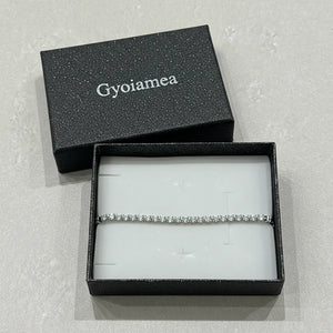 Bracciale Tennis Unisex in Acciaio Inossidabile Zirconi 4mm - Con Maglia di Estensione Inclusa