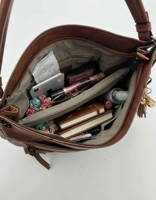 Borsa a sacco firmato da Nazareno Gabrielli Colletion donna spalla a tracolla simil pelle zip frontali