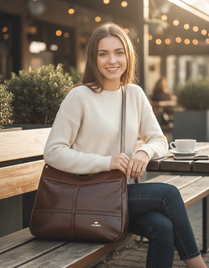 CHARRO - Borsa + OMAGGIO pochette morbida a sacco hobo capiente unica tinta nuovo mono manico