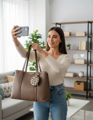 Borsa a tote bag shopping + portamonete omaggio firmata COCONUDA a tracolla elegante casual simil pelle martellata
