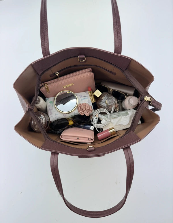 Borsa a tote bag shopping + portamonete omaggio firmata COCONUDA a tracolla elegante casual simil pelle martellata