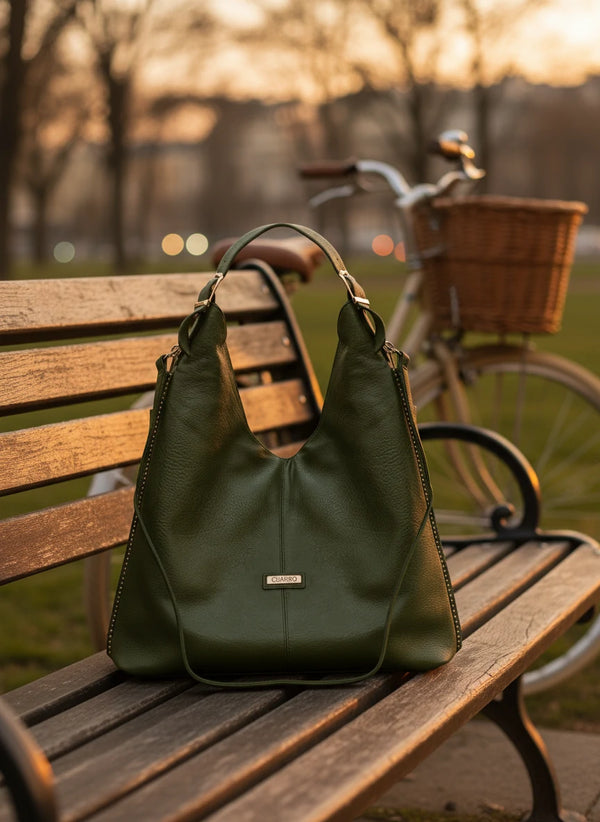 Borsa a sacco firmata CHARRO donna spalla a tracolla simil pelle grande monomanico