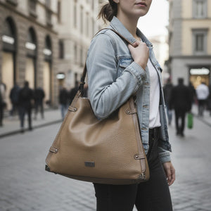 Borsa a sacco firmata ENRICO COVERI Colletion donna spalla a tracolla simil pelle