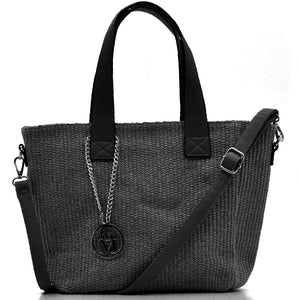 La Ayana - Borsa shopping Tote Tracolla Stile Etnico Multicolor – Tessuto Morbido con Tasche e Zip – Modello Boho Chic
