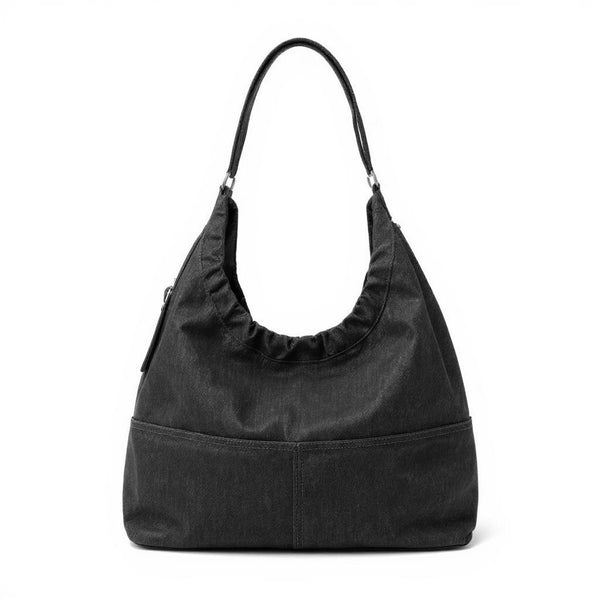 Borsa La Siena jeans trapuntata capiente sacco spalla tracolla morbida