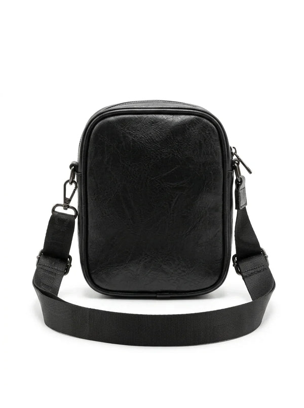 Borsello uomo Coveri nero a tracolla, colore nero, vista del retro