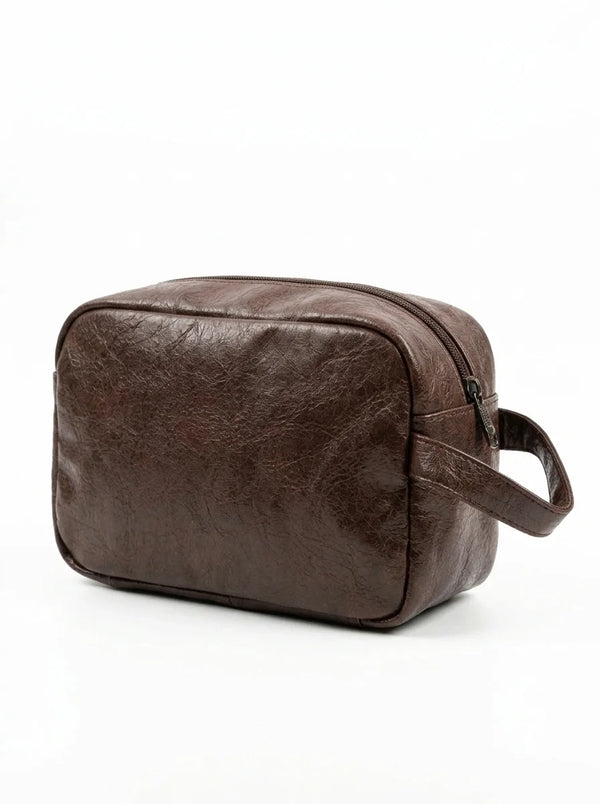 Beauty case uomo Coveri, colore marrone, vista del retro